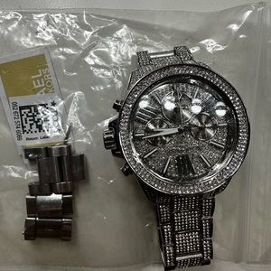 Micheal kors mini Camille Pavé Silver-Tone Watch